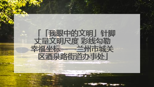 「我眼中的文明」针脚丈量文明尺度 彩线勾勒幸福坐标——兰州市城关区酒泉路街道办事处