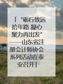 “砺行致远拾年路 凝心聚力再出发”——山东省注册会计师协会系列活动在泰安召开