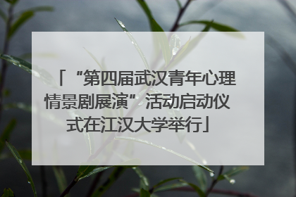 “第四届武汉青年心理情景剧展演”活动启动仪式在江汉大学举行
