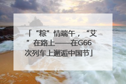 “粽”情端午，“艾”在路上——在G66次列车上邂逅中国节