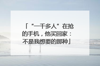 “一千多人”在抢的手机，他买回家：不是我想要的那种