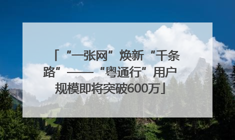 “一张网”焕新“千条路”——“粤通行”用户规模即将突破600万