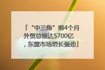 “中三角”前4个月外贸总额达5700亿，东盟市场增长强劲