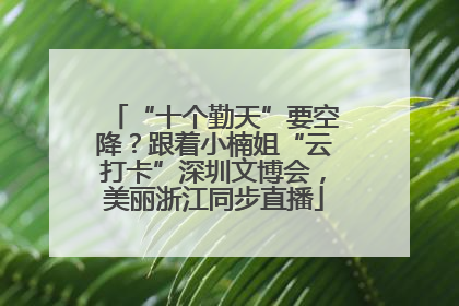 “十个勤天”要空降？跟着小楠姐“云打卡”深圳文博会，美丽浙江同步直播