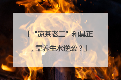 “凉茶老三”和其正，靠养生水逆袭？