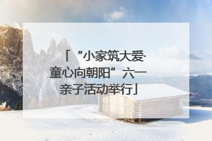 “小家筑大爱·童心向朝阳”六一亲子活动举行