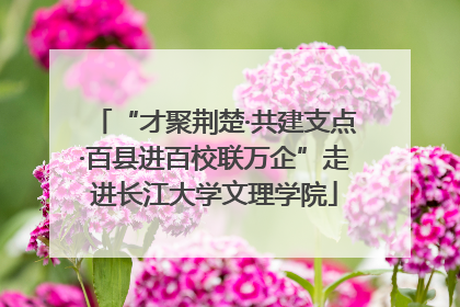 “才聚荆楚·共建支点·百县进百校联万企”走进长江大学文理学院