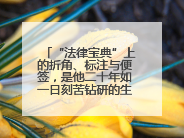 “法律宝典”上的折角、标注与便签，是他二十年如一日刻苦钻研的生动印记