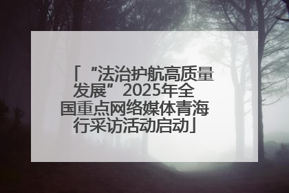 “法治护航高质量发展”2025年全国重点网络媒体青海行采访活动启动