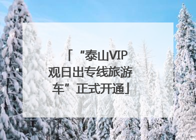 “泰山VIP观日出专线旅游车”正式开通
