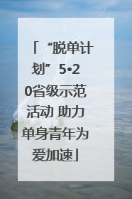 “脱单计划”5•20省级示范活动 助力单身青年为爱加速