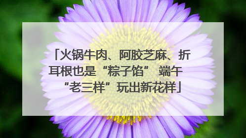 火锅牛肉、阿胶芝麻、折耳根也是“粽子馅” 端午“老三样”玩出新花样