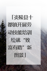 炎陵县十都镇开展劳动技能培训 绘就“致富有路”新图景