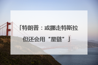 特朗普：或挪走特斯拉 但还会用“星链”