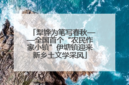 犁铧为笔写春秋——全国首个“农民作家小镇”伊塘镇迎来新乡土文学采风
