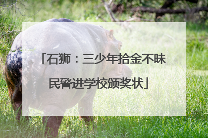 石狮：三少年拾金不昧 民警进学校颁奖状