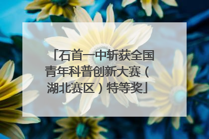 石首一中斩获全国青年科普创新大赛（湖北赛区）特等奖