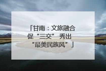 甘南：文旅融合促“三交” 秀出“最美民族风”