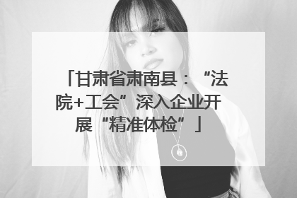 甘肃省肃南县：“法院+工会”深入企业开展“精准体检”