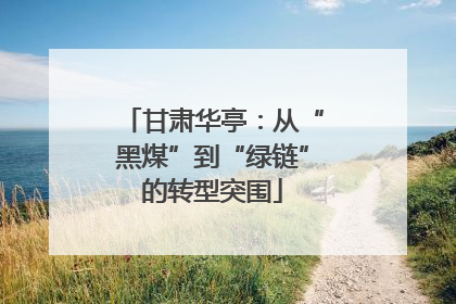 甘肃华亭：从“黑煤”到“绿链”的转型突围