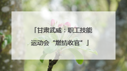 甘肃武威：职工技能运动会“燃情收官”