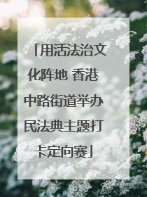 用活法治文化阵地 香港中路街道举办民法典主题打卡定向赛