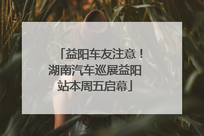 益阳车友注意！湖南汽车巡展益阳站本周五启幕