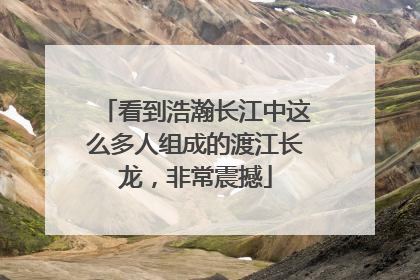 看到浩瀚长江中这么多人组成的渡江长龙，非常震撼