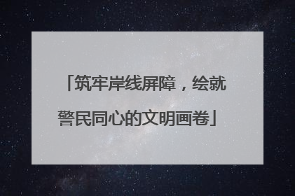 筑牢岸线屏障，绘就警民同心的文明画卷