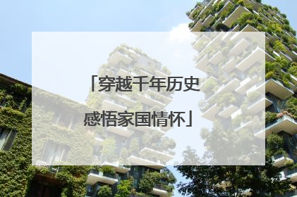 穿越千年历史 感悟家国情怀