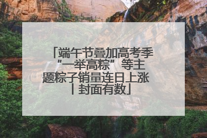 端午节叠加高考季 “一举高粽”等主题粽子销量连日上涨丨封面有数
