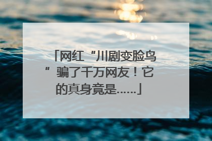网红“川剧变脸鸟”骗了千万网友！它的真身竟是……