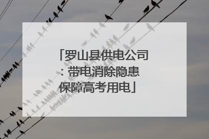 罗山县供电公司：带电消除隐患 保障高考用电