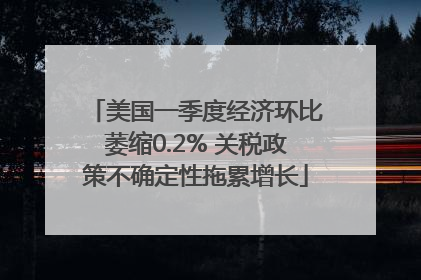 美国一季度经济环比萎缩0.2% 关税政策不确定性拖累增长
