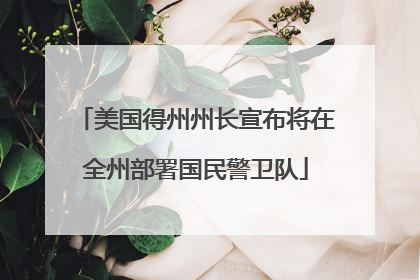 美国得州州长宣布将在全州部署国民警卫队