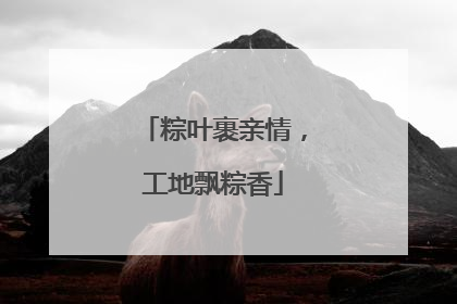 粽叶裹亲情，工地飘粽香