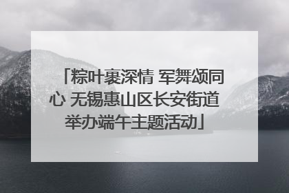 粽叶裹深情 军舞颂同心 无锡惠山区长安街道举办端午主题活动