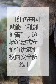 红色基因赋能“利剑护蕾”，这场沉浸式守护宣讲筑牢校园安全防线