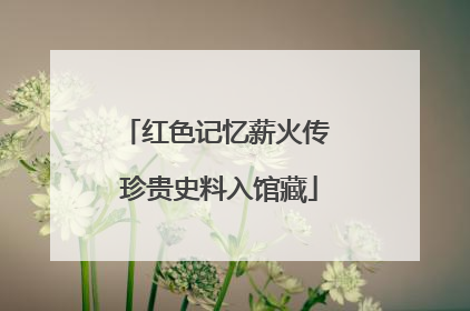 红色记忆薪火传 珍贵史料入馆藏