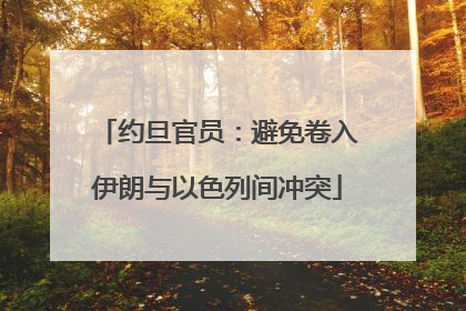 约旦官员：避免卷入伊朗与以色列间冲突