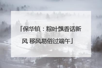 保华镇：粽叶飘香话新风 移风易俗过端午