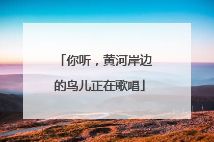 你听，黄河岸边的鸟儿正在歌唱