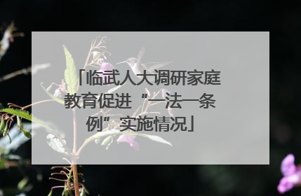 临武人大调研家庭教育促进“一法一条例”实施情况
