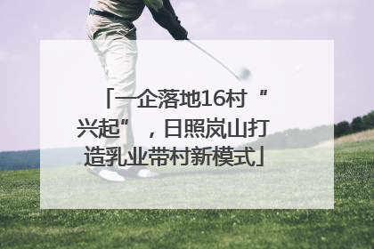 一企落地16村“兴起”，日照岚山打造乳业带村新模式