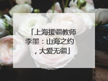 上海援疆教师李墨：山海之约，大爱无疆