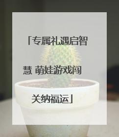 专属礼遇启智慧 萌娃游戏闯关纳福运