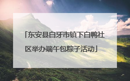 东安县白牙市镇下白鸭社区举办端午包粽子活动