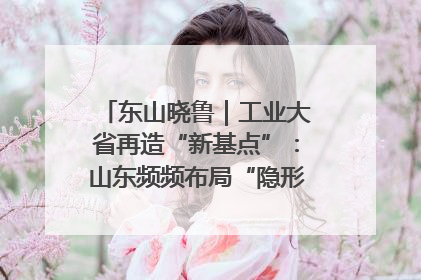 东山晓鲁｜工业大省再造“新基点”：山东频频布局“隐形冠军”背后
