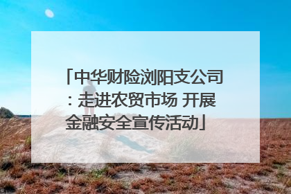 中华财险浏阳支公司：走进农贸市场 开展金融安全宣传活动