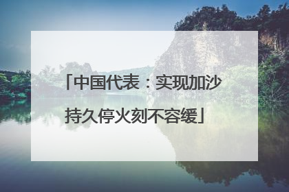 中国代表:实现加沙持久停火刻不容缓